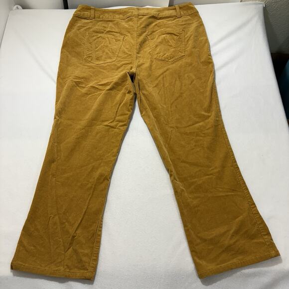 Lane Bryant Women’s 20 Corduroy Pants Straight Leg Mustard Yellow 29” Inseam - Picture 5 of 11